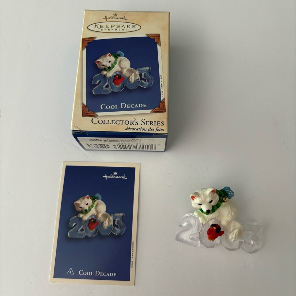 Hallmark Keepsake Ornament “Cool Decade” 2003 White Fox Collectors Series New